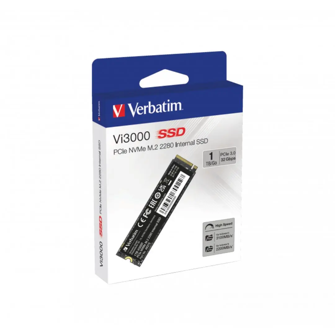 SSD M2 NVMe VERBATIM VI3000 1TB 3.1GB par Sec